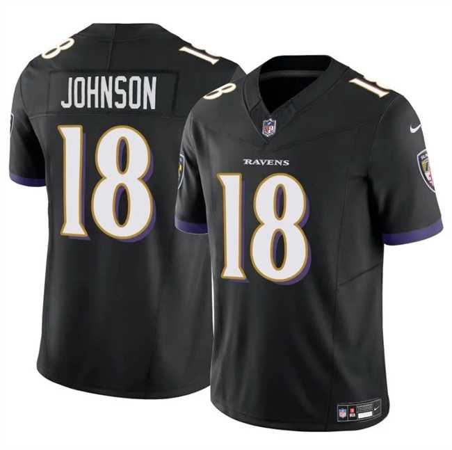 Men & Women & Youth Baltimore Ravens #18 Diontae Johnson Black 2023 F.U.S.E Vapor Limited Jersey->atlanta falcons->NFL Jersey